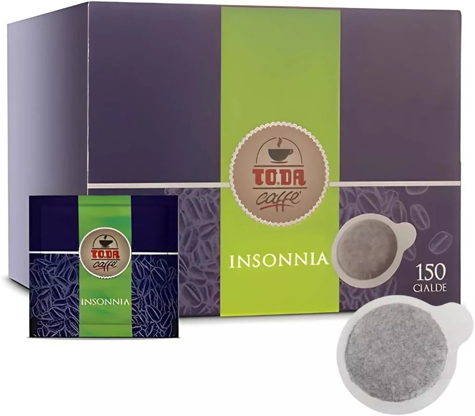 150 Cialde Caffè TO.DA MISCELA INSONNIA filtro carta Ese44 mm
